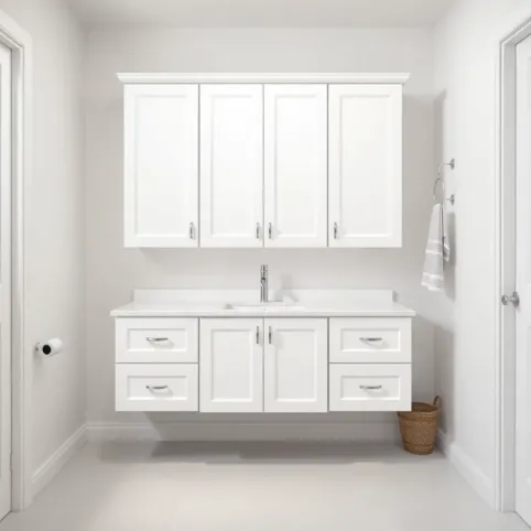 Szafka do łazienki biała połysk