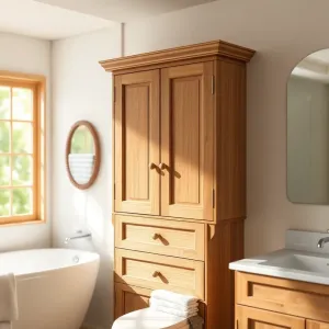 Szafka drewniana do łazienki