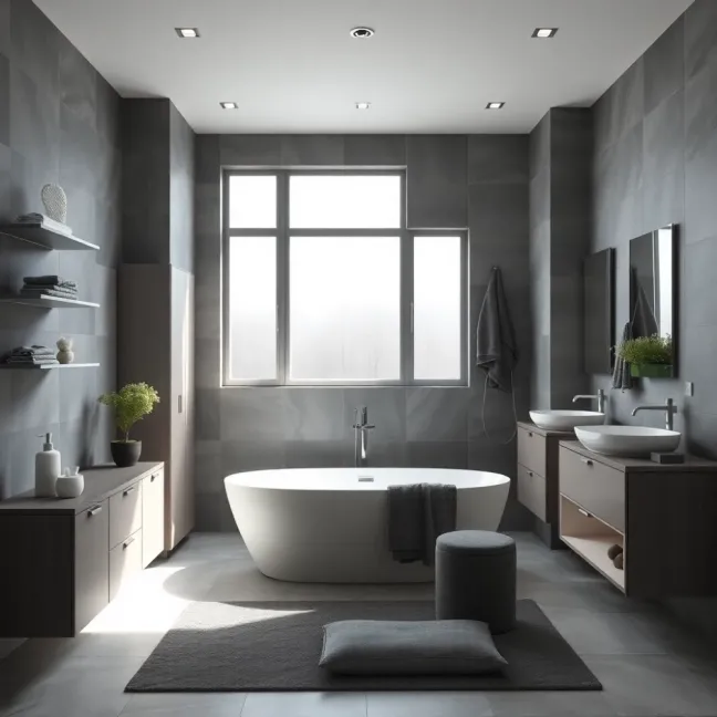 Szara Łazienka Jakie Meble