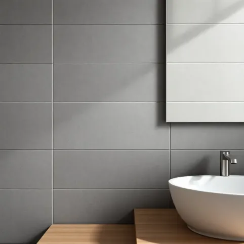 Szare matowe płytki do łazienki
