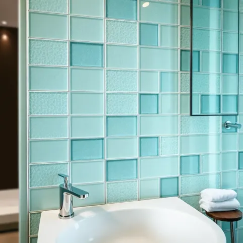 Szklane płytki do łazienki