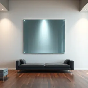 Szkło na ścianę w salonie
