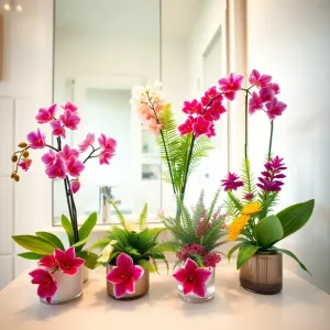 Sztuczne kwiaty do łazienki bez okna