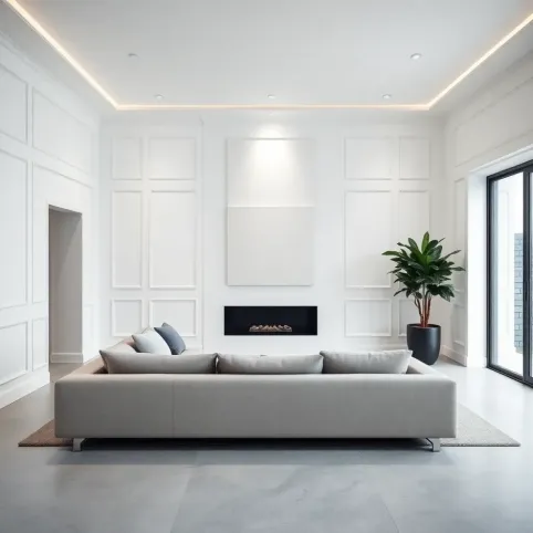 Sztukaterią w nowoczesnym salonie