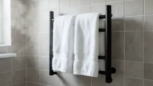 Uchwyt do grzejnika łazienkowego czarny
