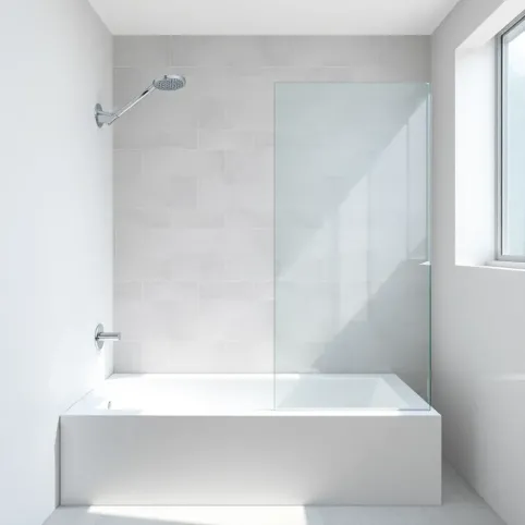 Wanna i prysznic w małej łazience