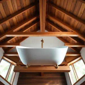 Wanna Na Stropie Drewnianym