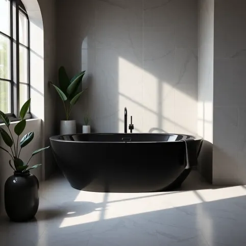 Wanna Narożna Z Hydromasażem Czarna