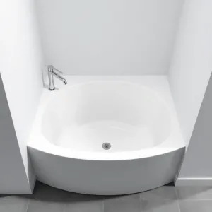 Wanna narożna z otworami na baterię