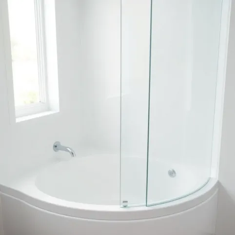 Wanna narożna z parawanem