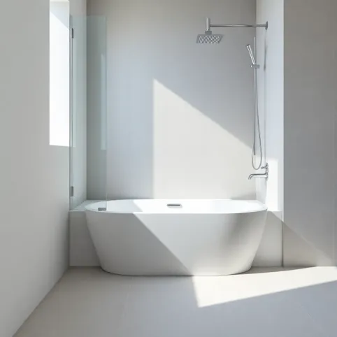 Wanna niską z prysznicem