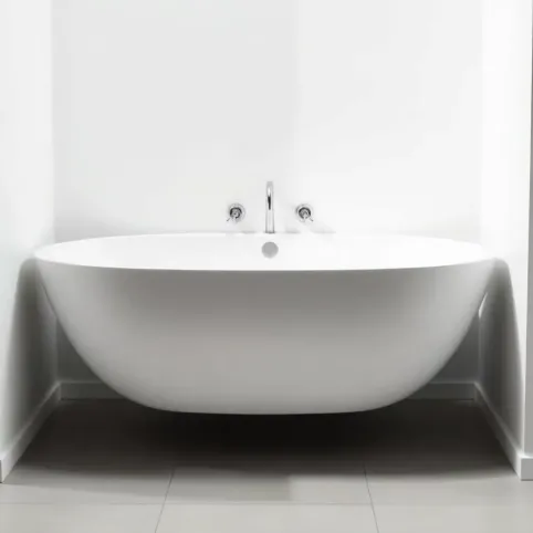 Wanna przyścienna z otworami na baterię