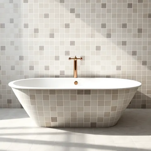 wanna w zabudowie z płytek