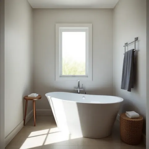 Wanna wolnostojąca w małej łazience