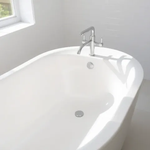 Wanna z baterią na wannie