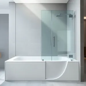 Wanna z drzwiami i parawanem