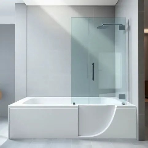 Wanna z drzwiami i parawanem