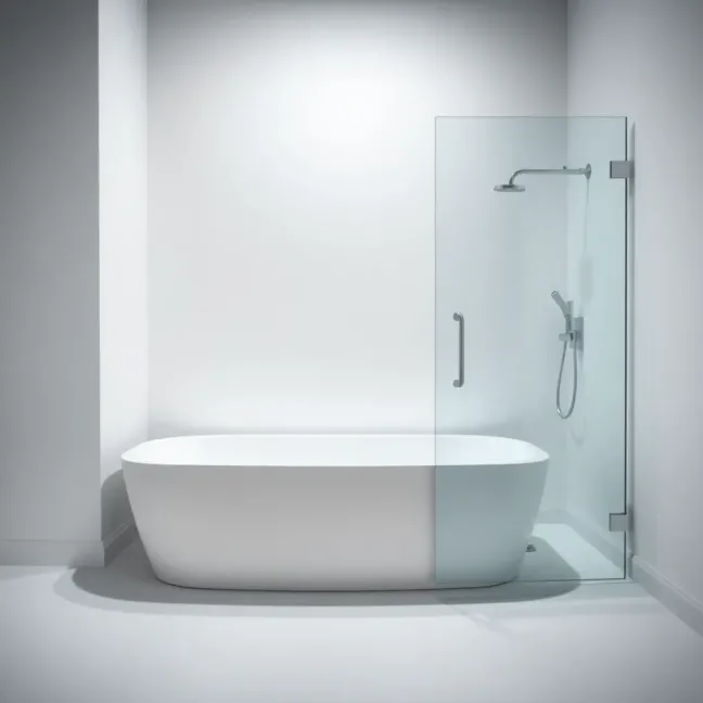 Wanna z parawanem prysznicowym