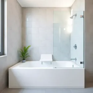 Wanna z siedziskiem i parawanem