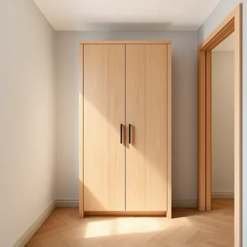 Wąska szafa do przedpokoju z lustrem