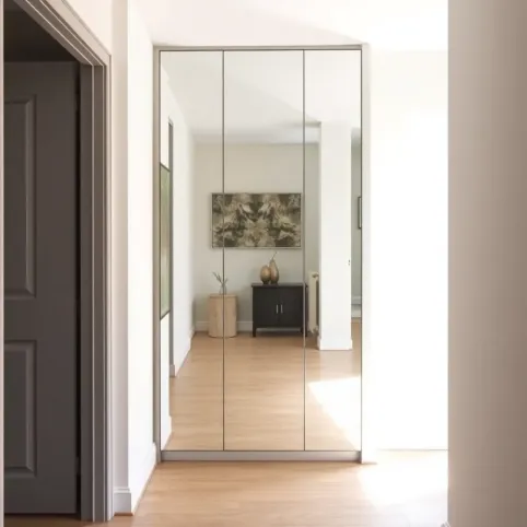 Wąska szafa z lustrem do przedpokoju