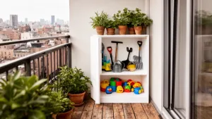 wąska szafka na balkon