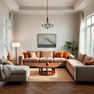 wąski salon inspiracje