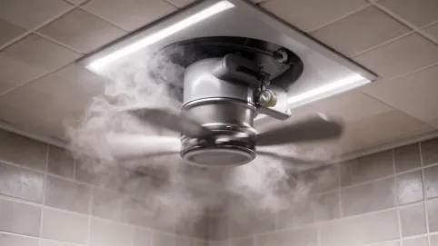 wentylator łazienkowy z zaworem zwrotnym