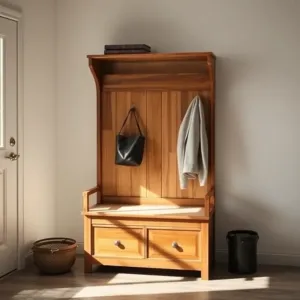 Wieszak do przedpokoju z siedziskiem 60 cm