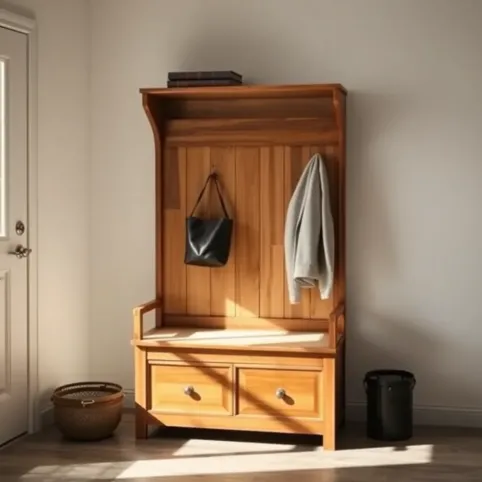 Wieszak do przedpokoju z siedziskiem 60 cm