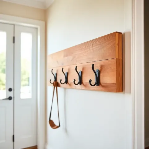 Wieszak z desek do przedpokoju