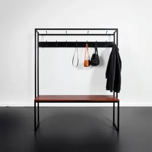 Wieszak z siedziskiem do przedpokoju 70 cm