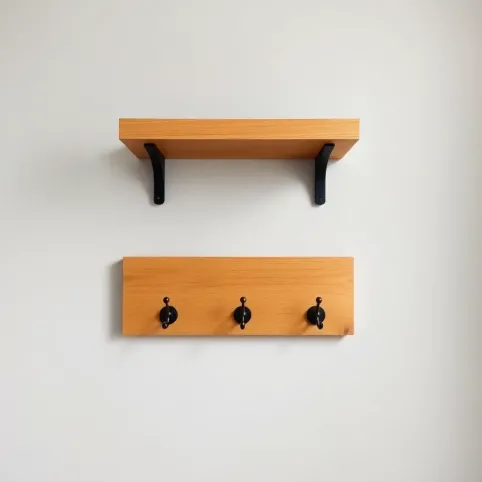 Wieszaki do przedpokoju drewniane z półką