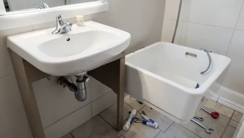 wymiana umywalki w lazience cena