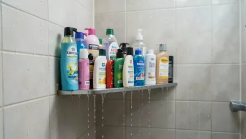 wymiary polki pod prysznicem