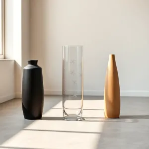 Wysokie wazony na podłogę do salonu