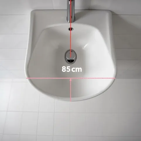 Wysokość podejścia pod umywalkę nablatową