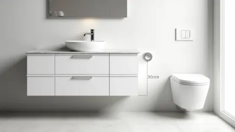 wysokość szafki łazienkowej z umywalką nablatową