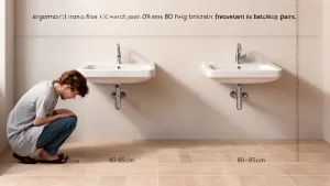 Wysokość umywalki od podłogi