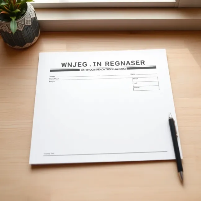 Wzór wniosku o remont łazienki