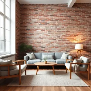 Z czym łączyć cegłę w salonie