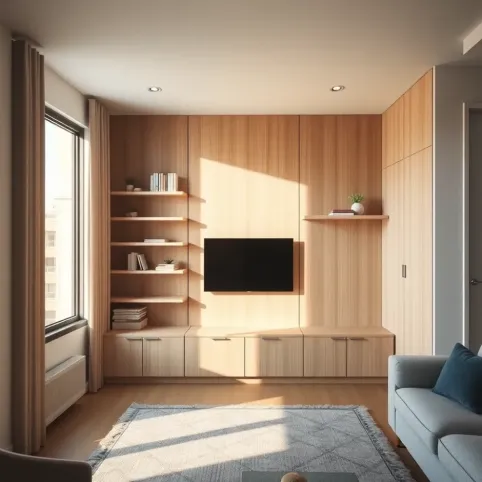 Zabudowa salonu w bloku