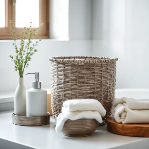 Zestaw łazienkowy z koszem na pranie