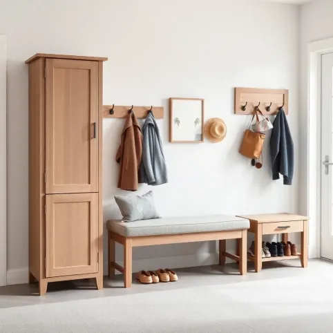 Zestaw mebli do przedpokoju z siedziskiem