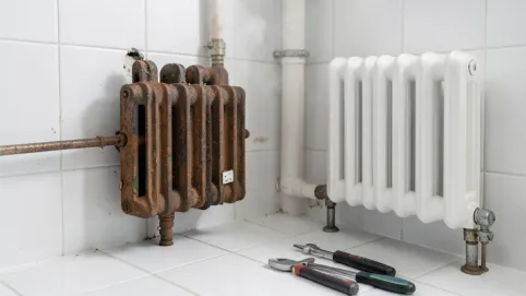 zmiana rozstawu grzejnika łazienkowego