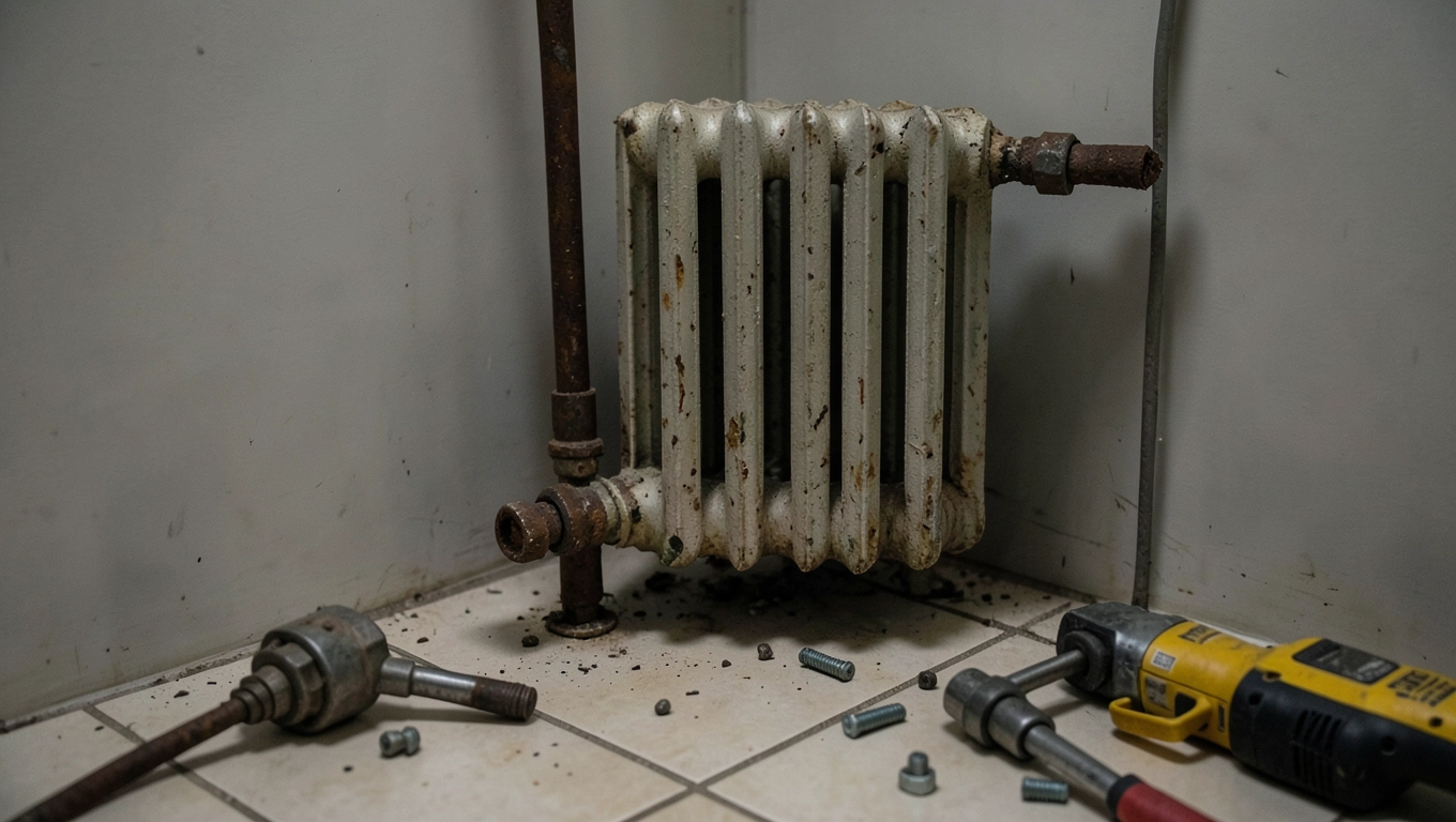 Skomplikowany demontaż grzejnika łazienkowego cena