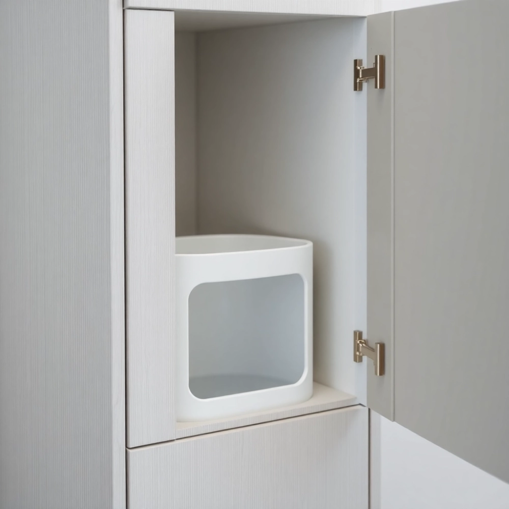 Słupek łazienkowy z koszem