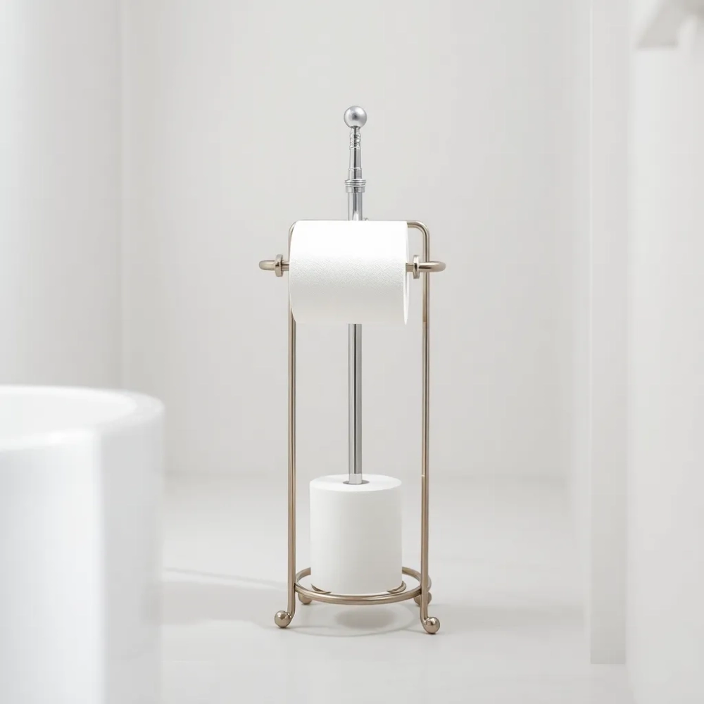 Stojak do łazienki na papier i szczotkę