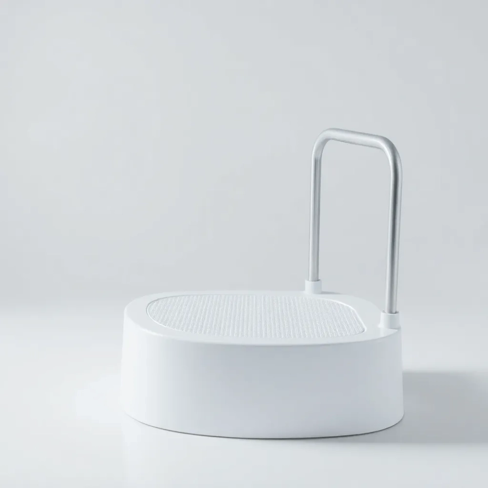 stopień z poręczą  schodek do wanny antypoślizgowy