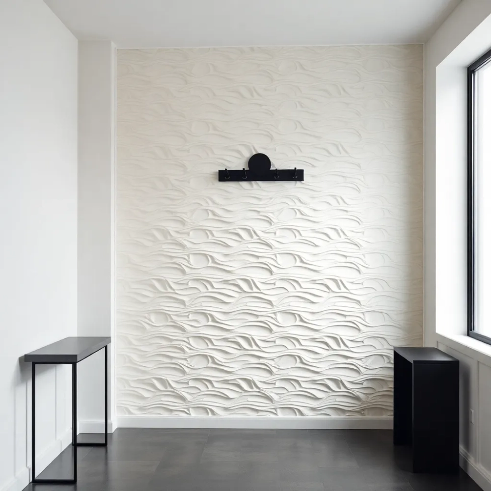 Struktury na ścianę w przedpokoju